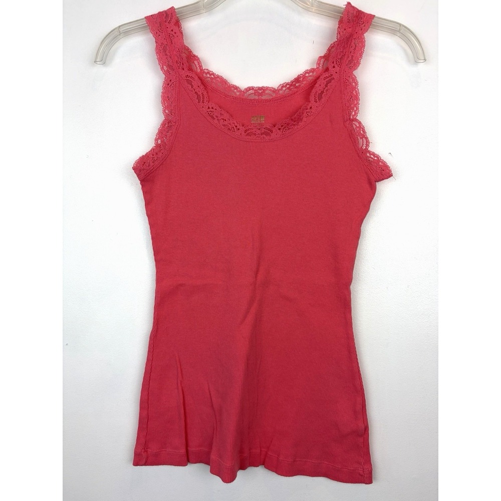 Y2K Lace Trim Cami Tank Womens XS Whimsigoth Fairy Indie Coquette